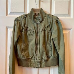 Olive Green Military Style Jacket